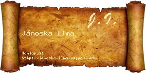 Jánoska Ilma névjegykártya